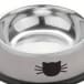 Silver metal cat food bowl on sale at Yorkshire Cat Rescue