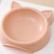 Pink plastic cat food bowl on sale at Yorkshire Cat Rescue