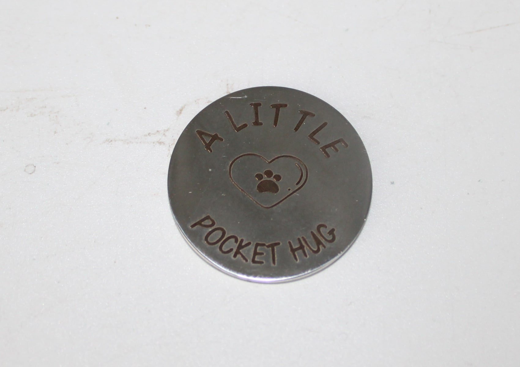 Metal A Little Pocket Hug Disc From Your Pet at Rainbow Bridge