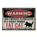 Fat Cat metal sign on sale at Yorkshire Cat Rescue
